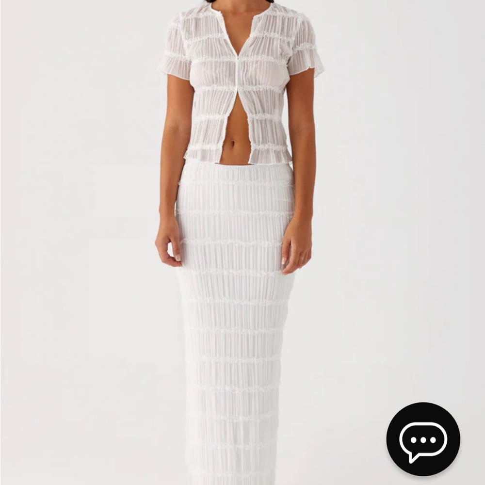 Peppermayo white ruffle set